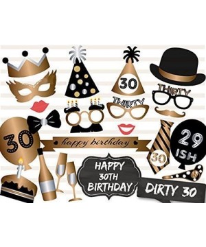 30th Birthday Photo Booth Props 23pcs Funny Photobooth Prop for Unisex 30th Birthday Party Favors Dress up Accessories - C118...