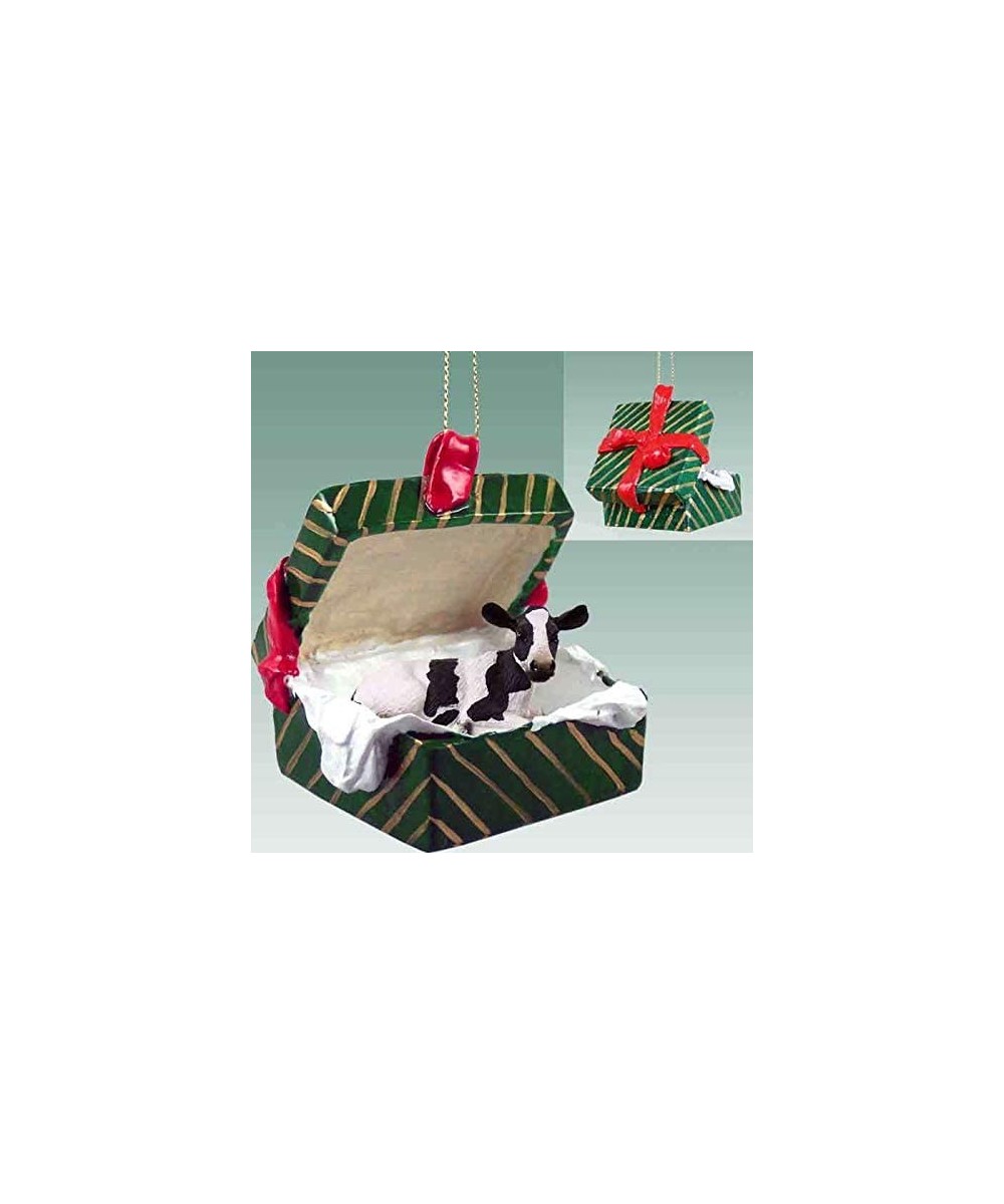 Holstein Cow Gift Box Christmas Ornament - DELIGHTFUL! - CX11HBII0FD $11.72 Ornaments