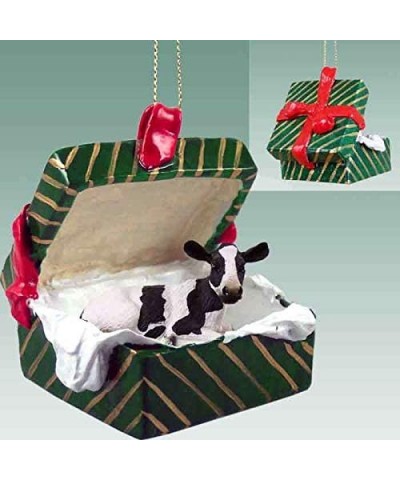 Holstein Cow Gift Box Christmas Ornament - DELIGHTFUL! - CX11HBII0FD $11.72 Ornaments