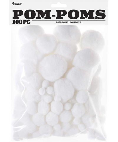 Acrylic Pom Poms - White - Assorted Sizes - 100 pieces (3-Pack) - CB11LENWPZ7 $12.24 Tissue Pom Poms