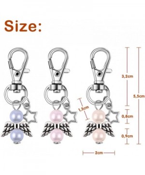 51PCS Baby Shower Gifts- Antique Mini Angle with Star Pendant Key Chain for Guest Rustic Wedding Decorations Favors Souvenir ...