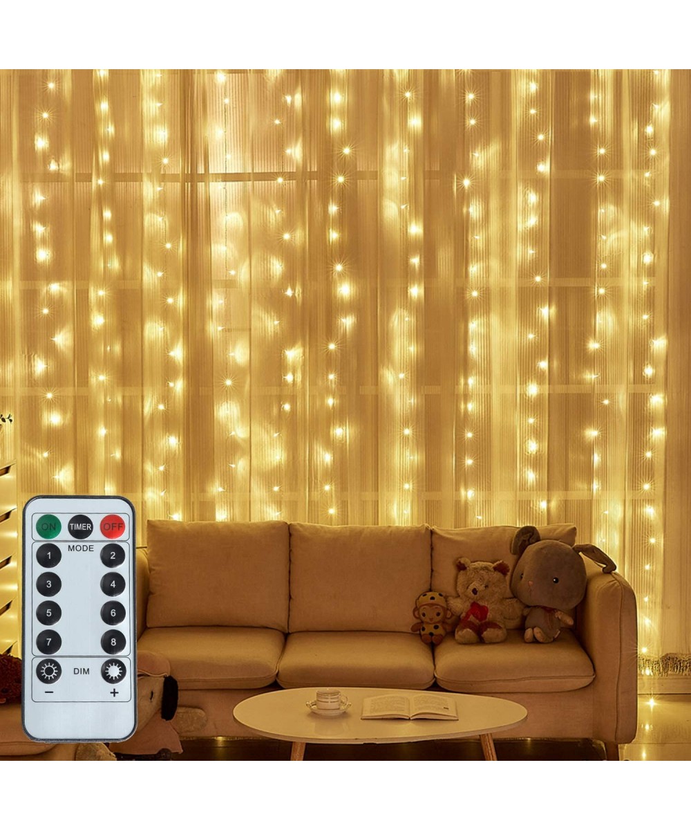 LED String Light 300 LED Lights 8 Modes Control Decoration USB Powered Waterproof Lights for Curtain Christmas Bedroom Party ...