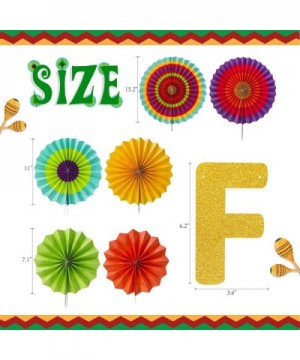 Fiesta Banner Cacti Garlands Colorful Paper Fans Cinco De Mayo Party Supplies - CL18D2A9WOQ $9.83 Banners & Garlands