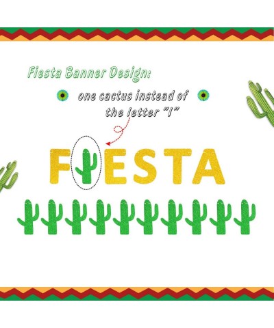 Fiesta Banner Cacti Garlands Colorful Paper Fans Cinco De Mayo Party Supplies - CL18D2A9WOQ $9.83 Banners & Garlands