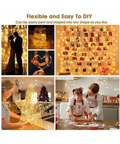 2 Pack 36ft 100LEDs Fairy Lights Battery Operated String Lights 8 Mode Copper String Lights for Bedroom- Garden- Easter- Xmax...