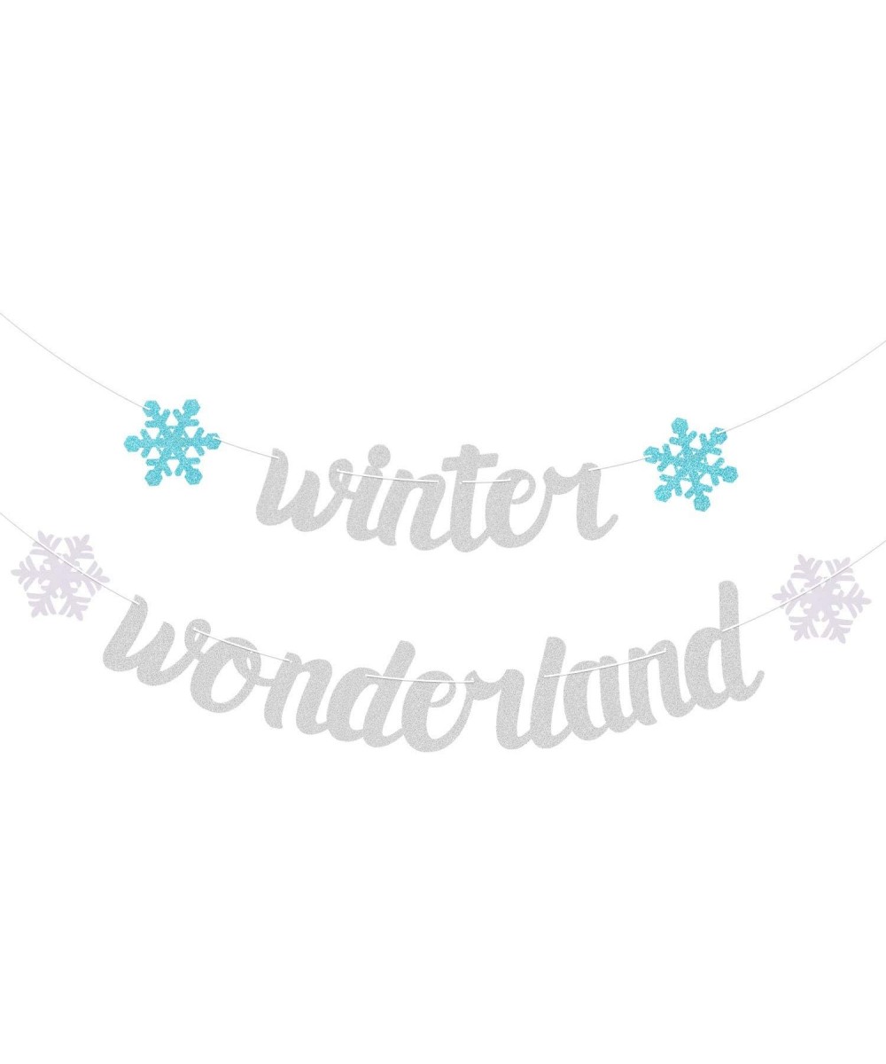 Winter Wonderland Banner - Snowflake Holiday Party Decorations- Winter Decor- Frozen Christmas- Cheers to 2021 Theme Party Su...