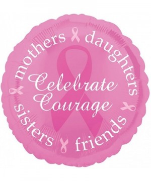 Celebrate Courage Breast Cancer Awareness 18" Foil Balloon - Pink - CQ112I4TPWH $4.82 Balloons