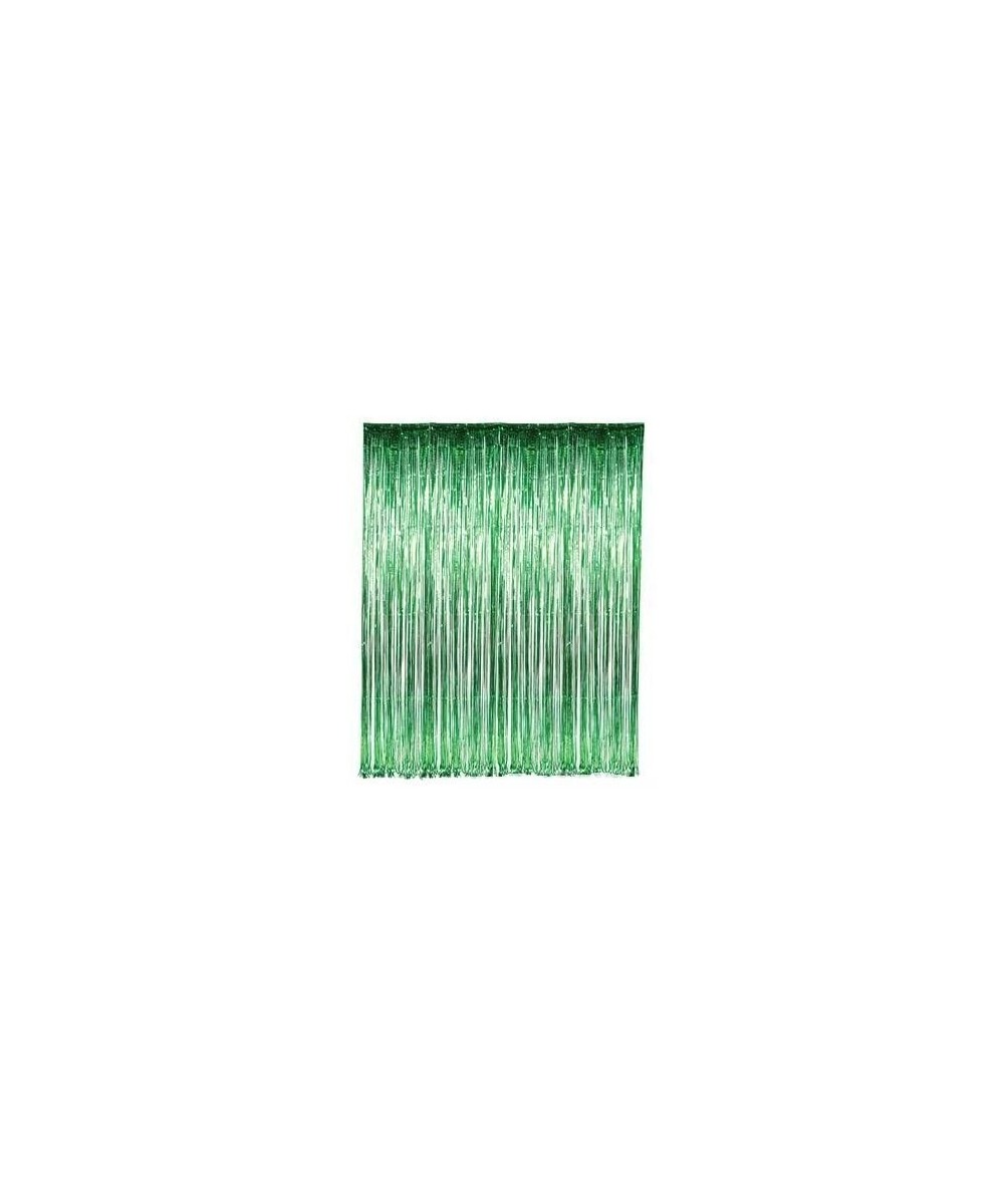 2pack Metallic Tinsel Foil Fringe Curtains for Party Photo Backdrop Wedding Decor (2pack- Green) - green - C3192LUWND6 $8.25 ...