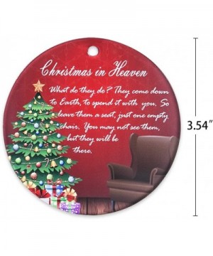 Christmas Ornaments Keepsake Double-Sided Christmas in Heaven - Christmas in Heaven-red - CQ192NAY97O $5.51 Ornaments