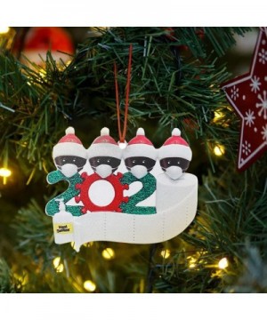2020 Christmas Pendant Hanging Tree with Family Members Holiday Creative Free Personalizing Decoration Gift (A-Black4- 1PC) -...