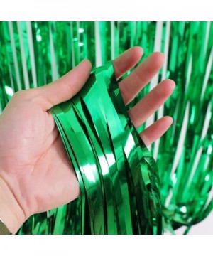 2pack Metallic Tinsel Foil Fringe Curtains for Party Photo Backdrop Wedding Decor (2pack- Green) - green - C3192LUWND6 $8.25 ...