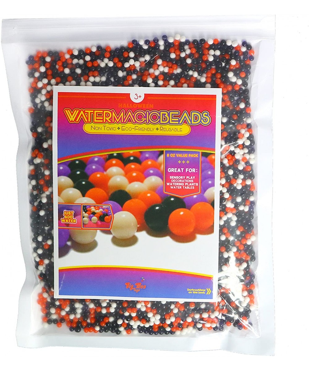 Floral Halloween Pearl Water Beads - Orange Purple Black and White Halloween Gel Balls for Vase Or Candle Fillers for Centerp...