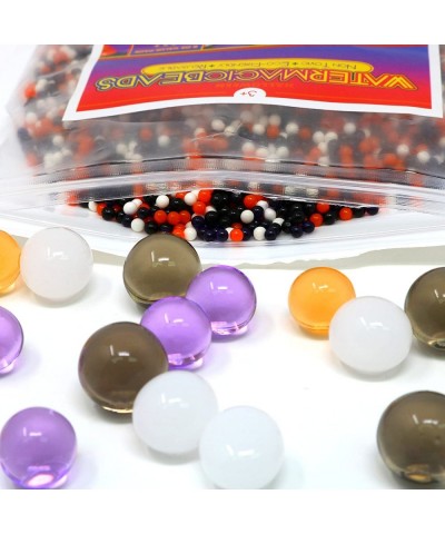 Floral Halloween Pearl Water Beads - Orange Purple Black and White Halloween Gel Balls for Vase Or Candle Fillers for Centerp...