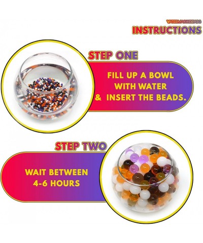 Floral Halloween Pearl Water Beads - Orange Purple Black and White Halloween Gel Balls for Vase Or Candle Fillers for Centerp...