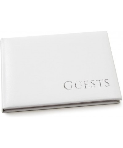 35934 Embossed Guest Book- White with Silver Writing - White - CQ11NB7ZJ6B $10.26 Guestbooks