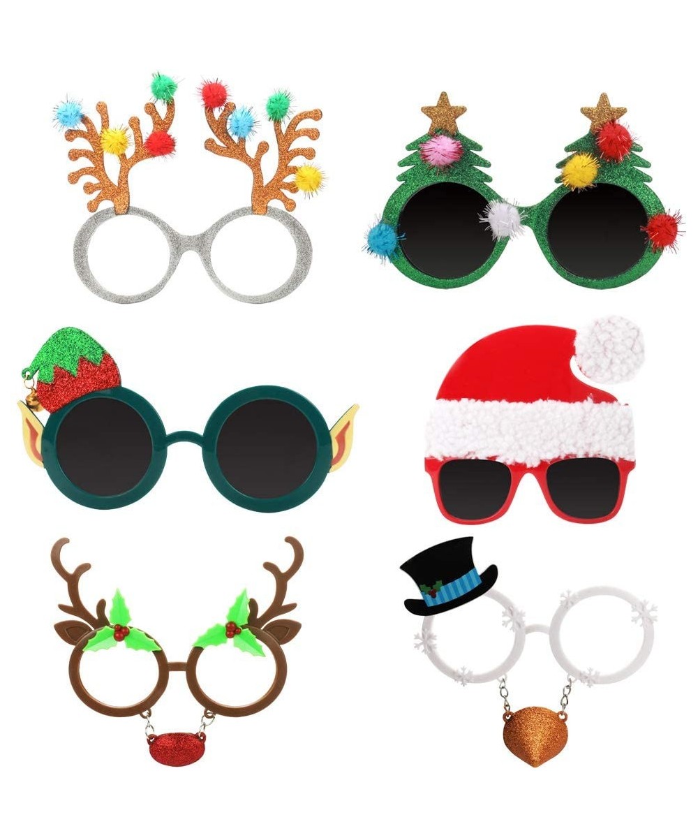 Novelty Christmas Glasses - 6 Pack Creative Funny Eyewear- Happy New Year Celebration- Holiday Costume Party Supplies Decorat...