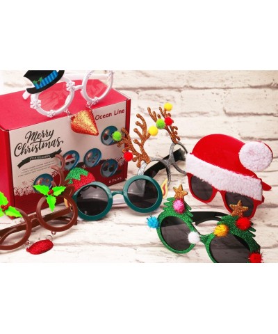 Novelty Christmas Glasses - 6 Pack Creative Funny Eyewear- Happy New Year Celebration- Holiday Costume Party Supplies Decorat...