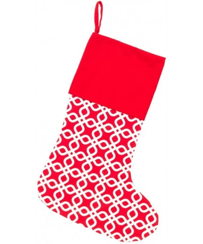Christmas Stockings- Chevron Polka Dot Stripe Ikat Burlap Gift Personalized (Personalized- Kringle) - Kringle - CP12MZV92HL $...