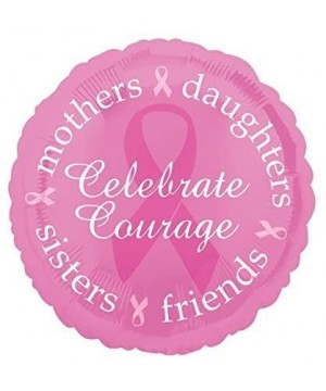 Celebrate Courage Breast Cancer Awareness 18" Foil Balloon - Pink - CQ112I4TPWH $4.82 Balloons