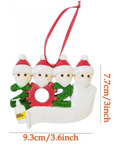 2020 Christmas Ornament Decorating Kit- Christmas Tree Decoration- Family of 3 Personalized Customized Snowman Red Green Trad...