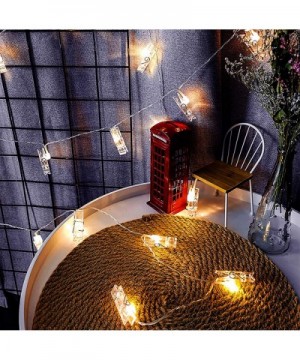 40 Led Christmas Photo Clips Lights Battery Operated String Lights Patio Lights for Outdoor- Indoor- Xmas- Bedroom- Party- Co...