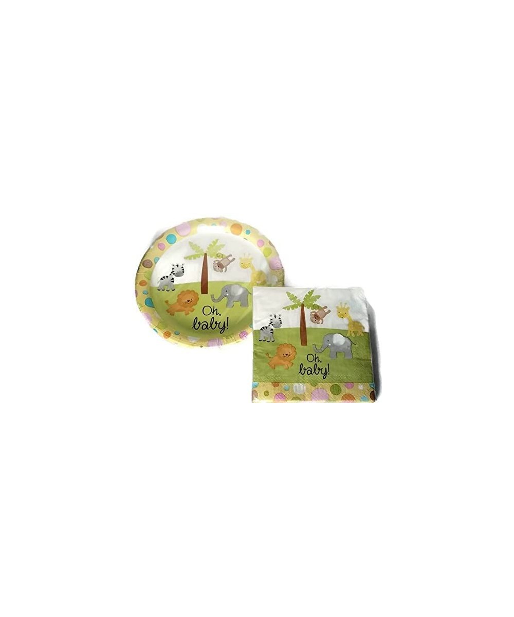 Unisex Baby Shower Paper Plates and Napkins for 18 Two (2) Item Bundle - C4183RWUTI5 $5.90 Party Packs