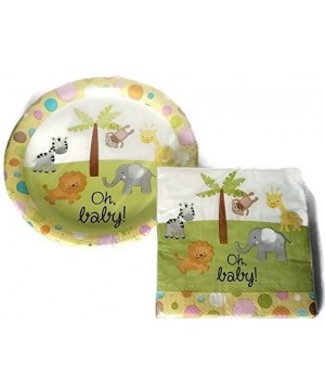 Unisex Baby Shower Paper Plates and Napkins for 18 Two (2) Item Bundle - C4183RWUTI5 $5.90 Party Packs