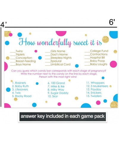 Gender Reveal Party Candy Game Pack (25 Cards) Baby Shower Guess The Stages of Pregnancy and Parenthood - Funny How Sweet Spr...