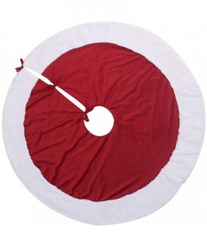 Christmas Traditional Red and White Tree Skirt- Garnet- 56" x 56 - Garnet - CN193KML7IC $34.24 Tree Skirts