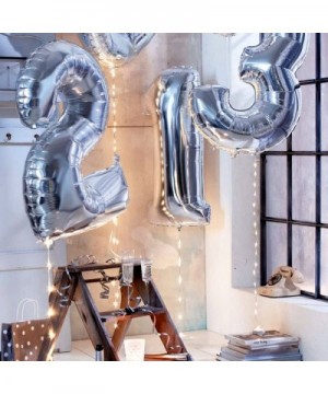 32 Inch Silver Foil Balloons Letters A to Z Numbers 0 to 9 Wedding Holiday Birthday Party Decoration (Number 3) - Number 3 - ...