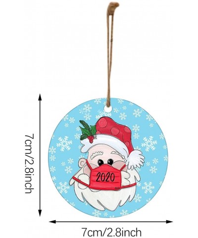 2020 Christmas Holiday Decorations Hanging Christmas Santa Pendant Personalized Family of Ornament (25PCS-Multicolor 1- 2.8IN...