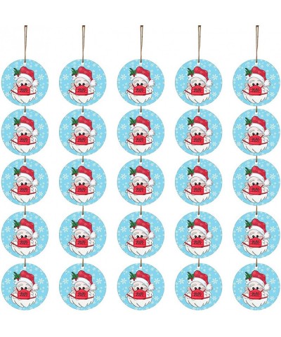 2020 Christmas Holiday Decorations Hanging Christmas Santa Pendant Personalized Family of Ornament (25PCS-Multicolor 1- 2.8IN...