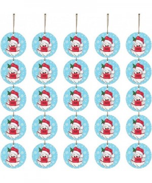 2020 Christmas Holiday Decorations Hanging Christmas Santa Pendant Personalized Family of Ornament (25PCS-Multicolor 1- 2.8IN...