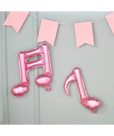 10Pcs Pink Music Note Foil Balloons Music Theme Party Decorations Music Birthday Decorations Rock Star Birthday Decorations R...