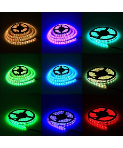 16.4FT 12V SMD 5050 RGB LED Strip Lights Tape- Multi-Colors- 300 LEDs- Waterproof Flexible Rope Light - Rgb Waterproof - C118...