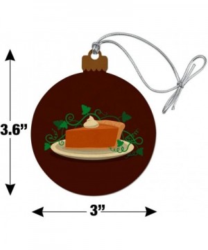 Pumpkin Pie Wood Christmas Tree Holiday Ornament - CG187G0RE2T $7.21 Ornaments