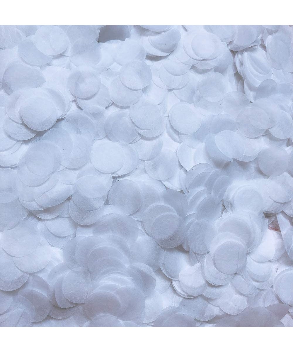 White Confetti Paper 15mm Biodegradable Paper Confetti Circles for Table Wedding Birthday Party Decoration 5000 pcs - White -...