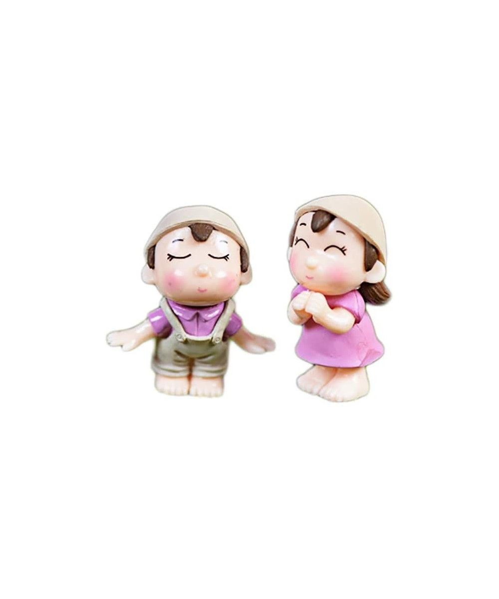 Cute Kiss Boy and Girl Toys Figurines Cake Topper- Miniature Ornament Craft DIY Landscape Doll House Decor Birthday Gift(1 Pa...