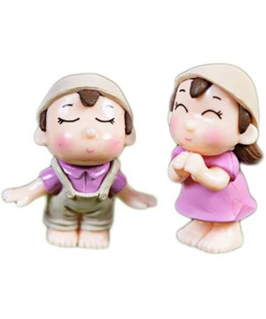 Cute Kiss Boy and Girl Toys Figurines Cake Topper- Miniature Ornament Craft DIY Landscape Doll House Decor Birthday Gift(1 Pa...