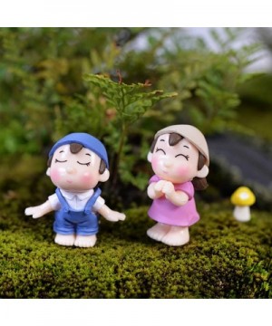 Cute Kiss Boy and Girl Toys Figurines Cake Topper- Miniature Ornament Craft DIY Landscape Doll House Decor Birthday Gift(1 Pa...