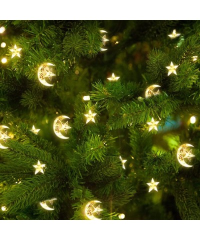 138 LED Star Curtain Lights- Window Curtain String Light Moon Star Fairy String Lights for Wedding Party Home Garden Bedroom ...