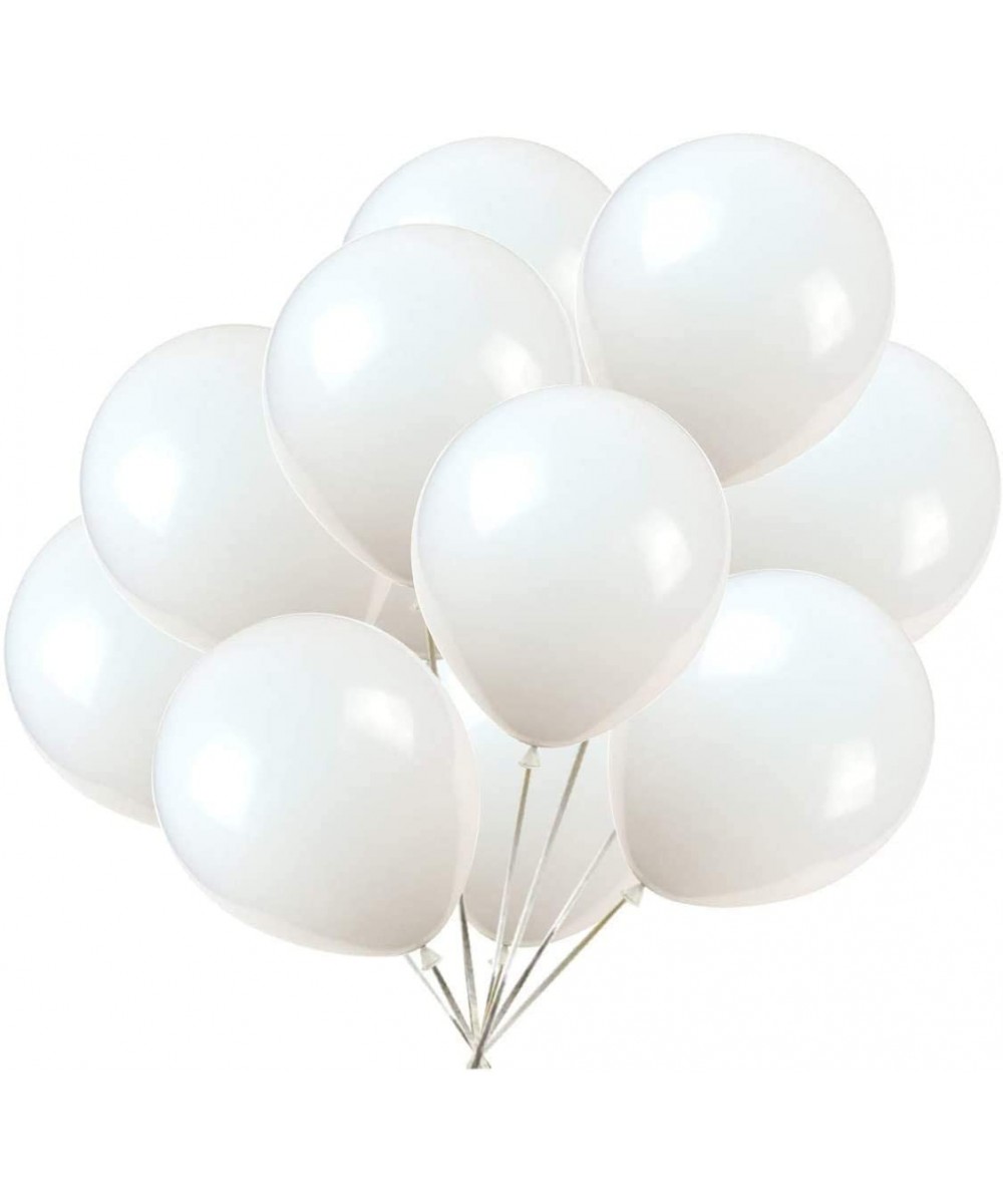 100 PCS 12 Inches Large Big Round White Color Biodegradable Latex Balloons Bulk Helium Gas or Air Inflated for Engagement Wed...