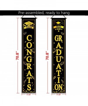 2020 Graduation Porch Sign Hanging Flags Congrats Graduation Banner Set for Outdoor Indoor Wall Door Yard Apartment Decor Gra...