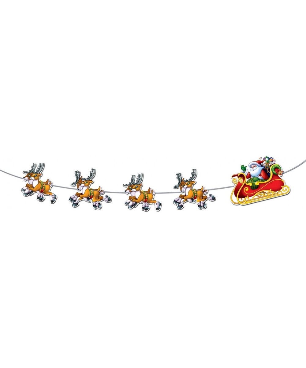 1-Pack Santa and Sleigh Streamer- 8-Feet - CQ113XK9AWJ $5.99 Streamers