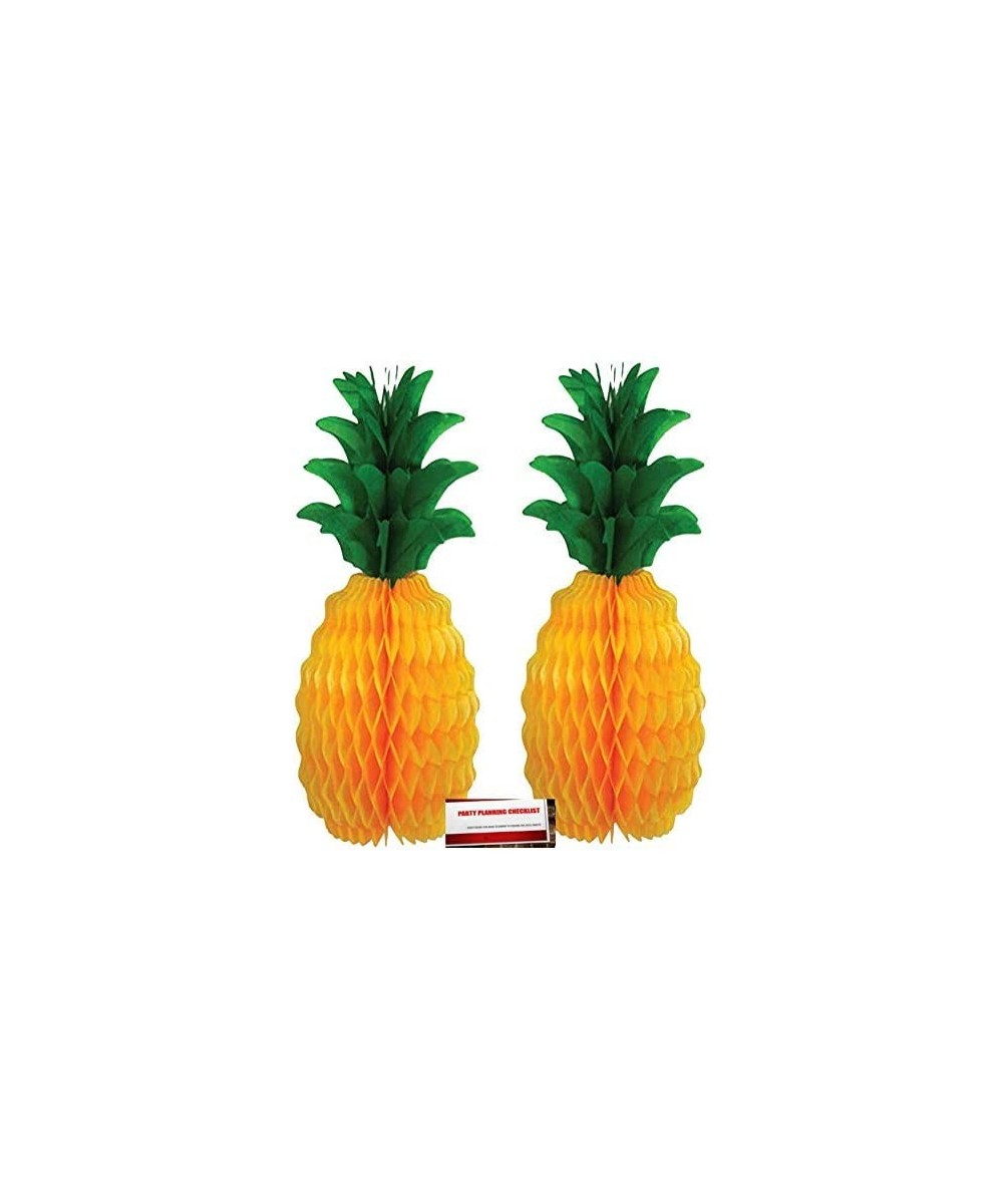 2 Pack Pineapple Honeycomb Tissue Centerpieces for Summer Luau Party 12 Inches - CC186I3CN2C $8.11 Centerpieces