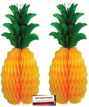 2 Pack Pineapple Honeycomb Tissue Centerpieces for Summer Luau Party 12 Inches - CC186I3CN2C $8.11 Centerpieces