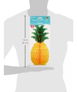 2 Pack Pineapple Honeycomb Tissue Centerpieces for Summer Luau Party 12 Inches - CC186I3CN2C $8.11 Centerpieces