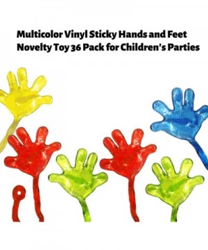 36 Sticky Hands Multicolored Stretchable Vinyl Sticky Hands and Feet Toy Holiday Birthday Party Favor Stocking Stuffer Fun Wa...