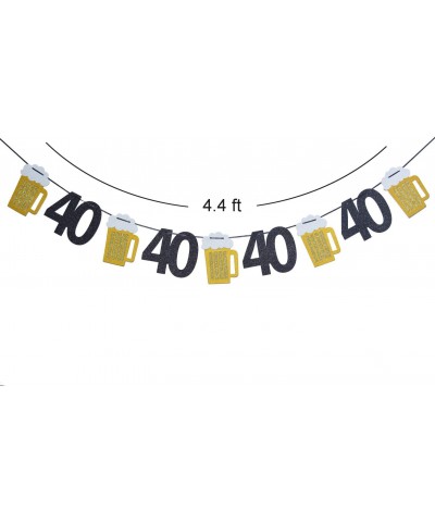 Beer birthday Glitter Banner- Beer Garland - Cheers to 40 Years Banner- 40th Birthday Banner - 40th birthday Decor - C918UKEU...