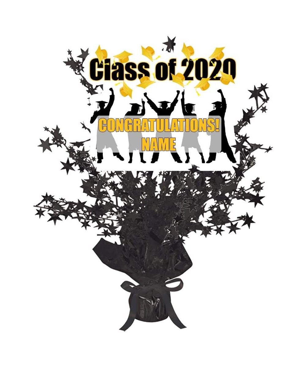 2020 Yellow Black Graduation Custom Centerpiece (Each) - Yellow-black - CW195UW4YOG $15.01 Centerpieces